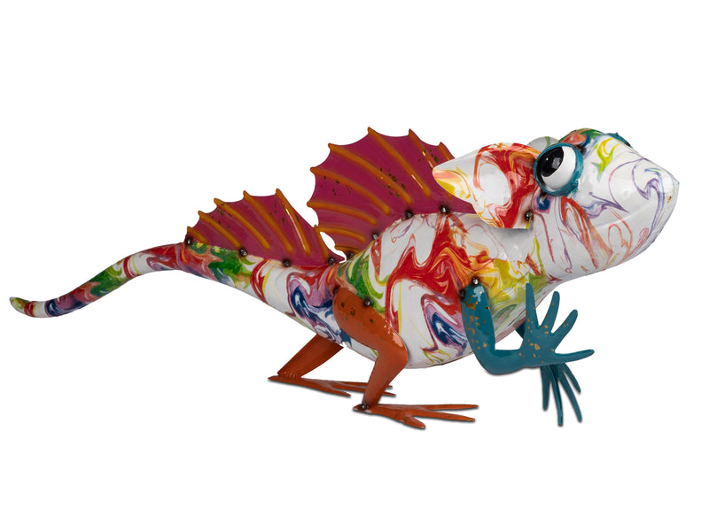 Dekofigur Leguan Echse "STREET ART" 77cm