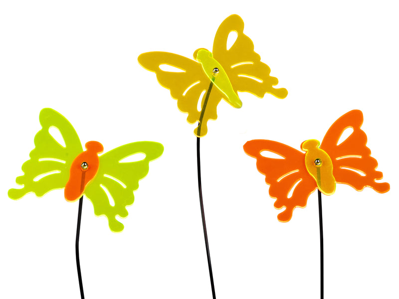 Gartenstecker NEON " Schmewttewrling 3er Set
