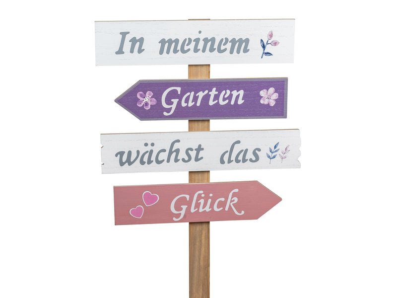 Garten-Stecker Holz-Schild mit Spruch