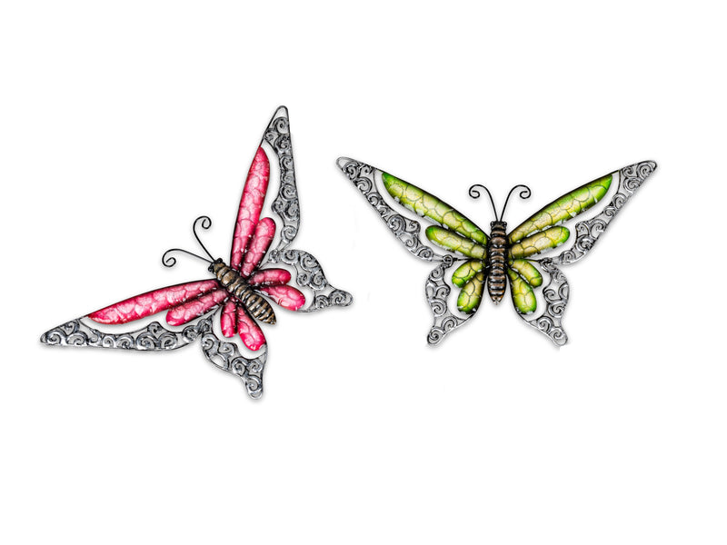 Wanddeko-Schmetterling 36 x 21cm 2er Set