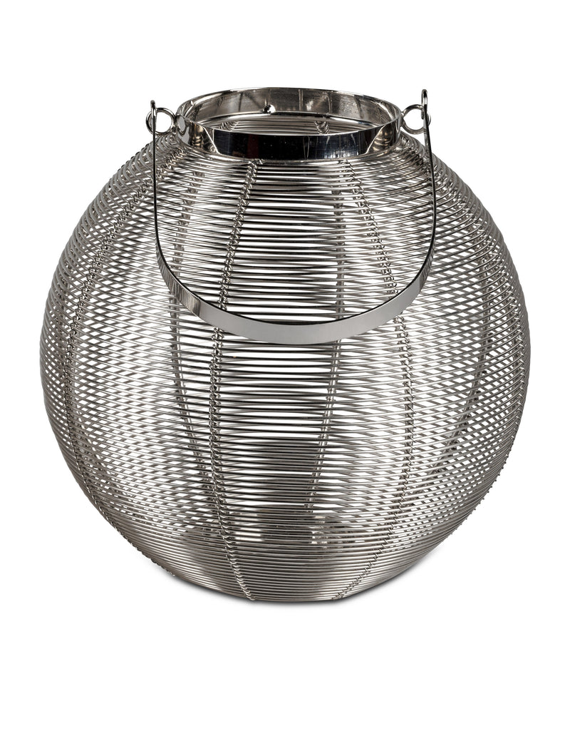 Hochwertiges Edelstahl Windlicht Ø 25cm