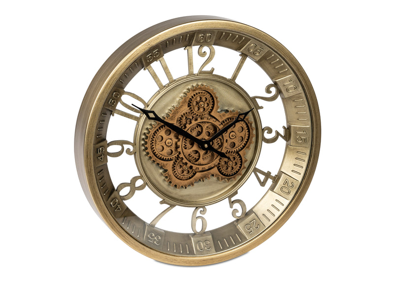 Wanduhr mit beweglichen Zahnräder Ø 46cm