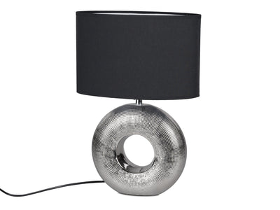 Tisch-Lampe schwarz-Silber H: 43cm