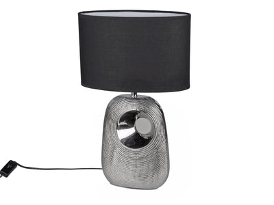 Tischlampe   46cm silber schwarz Formano