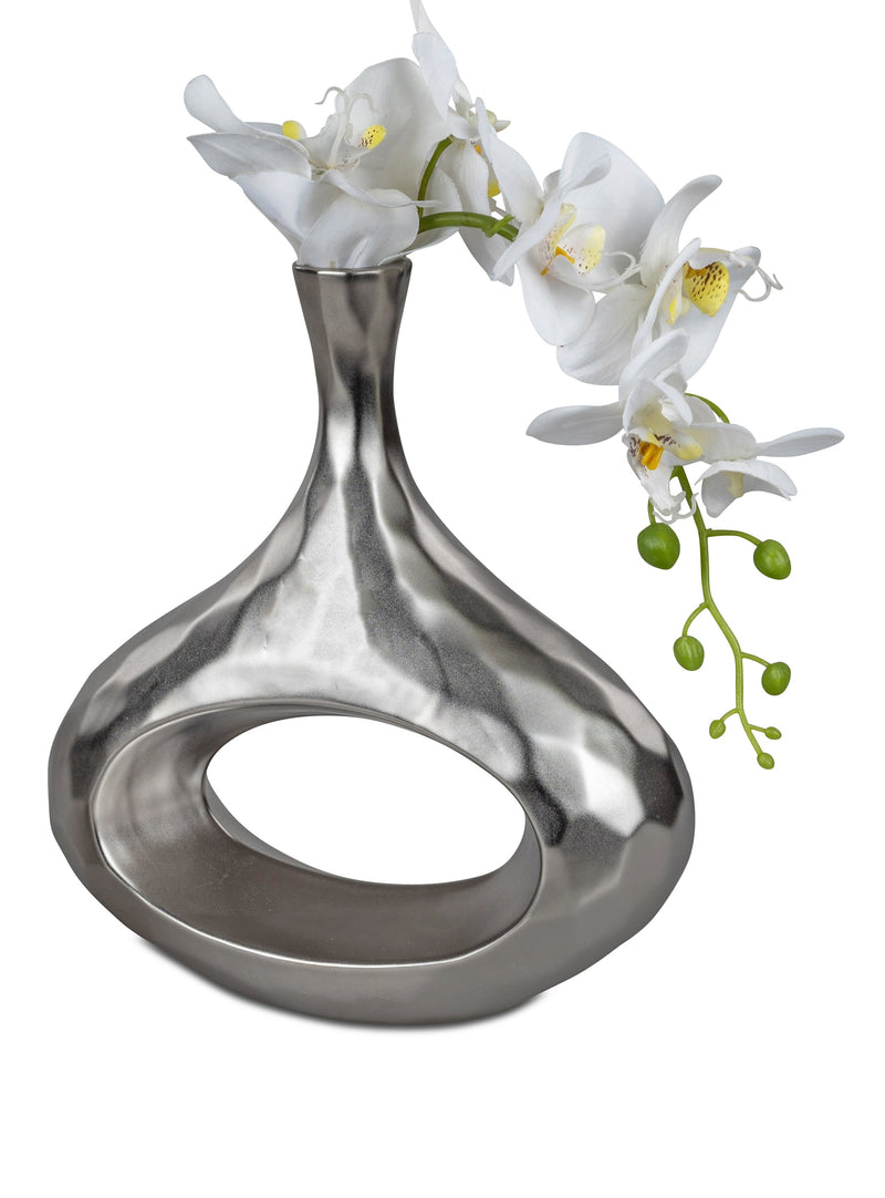 Formano Keramik Vase oval 25 x 28cm Champagner