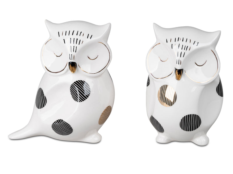 Deko-Eulen 2er Set 15cm
