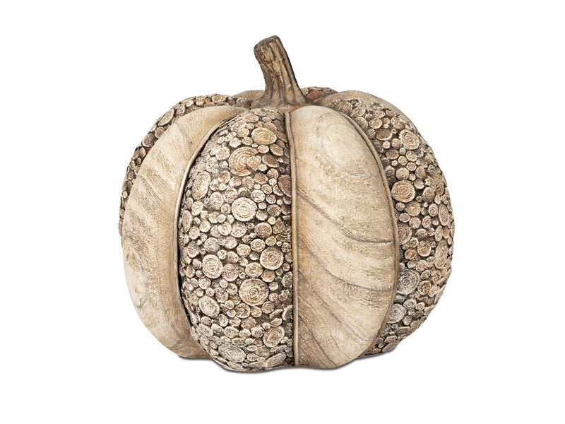 Dekor-Kürbis 27cm Holzoptik