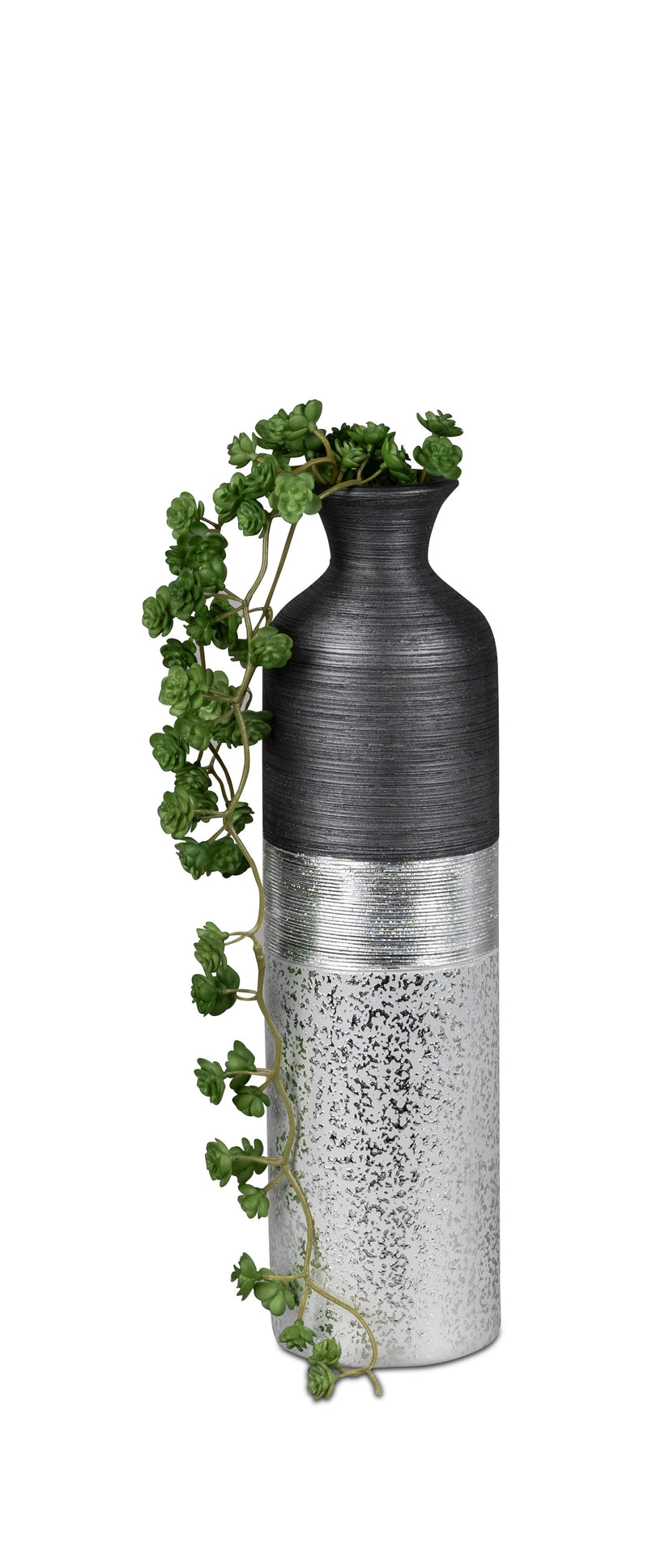 Flaschenvase Luxor Silber-Grau 40cm