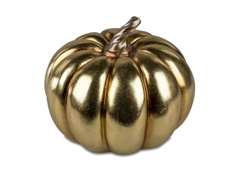 Deko-Kürbis 25cm Antik-Gold