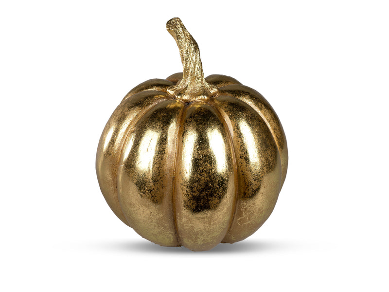 Deko-Kürbis 22cm Antik-Gold