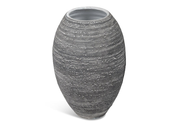 Schwere Bodenvase "Handgetöpfert" H: 50cm