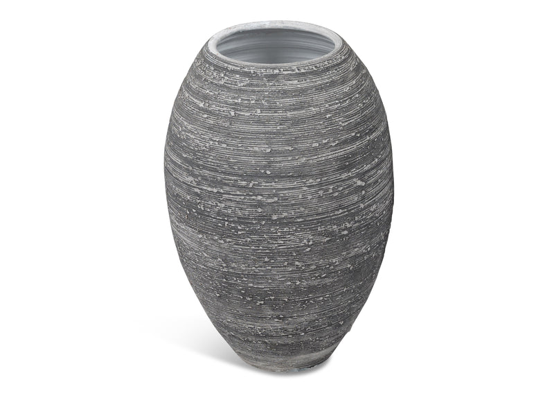 Schwere Bodenvase "Handgetöpfert" H: 50cm