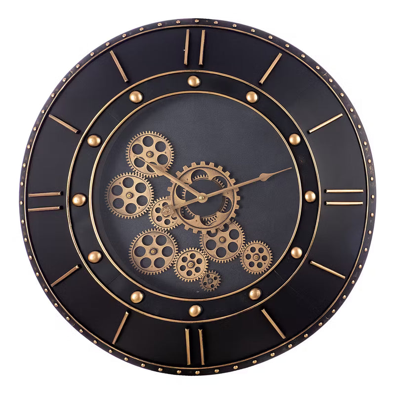 Wanduhr "Columbia" mit beweglichen Zahnräder Ø 59,5cm