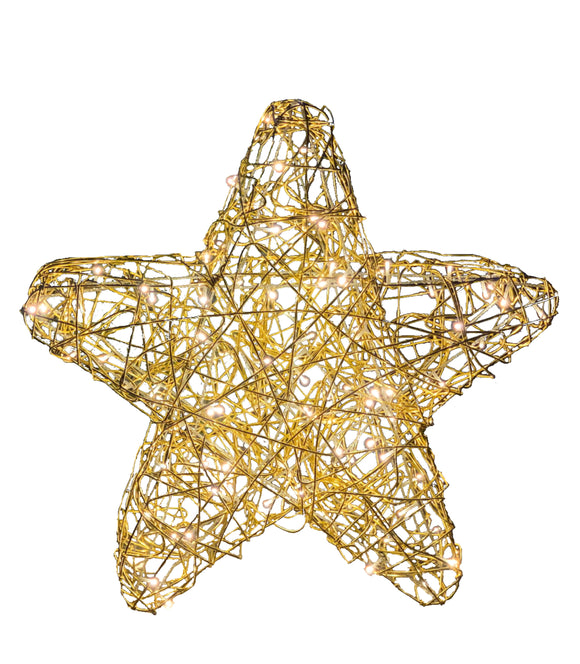 3D LED Stern Ø 60cm Gold für den Aussenbereich