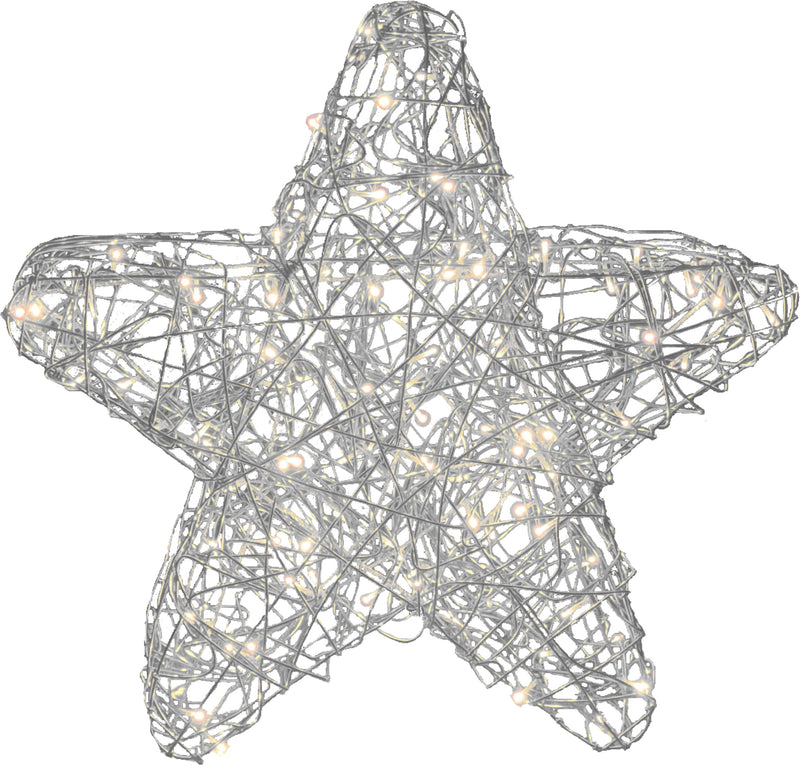 3D LED Stern Ø 60cm Silber für den Aussenbereich