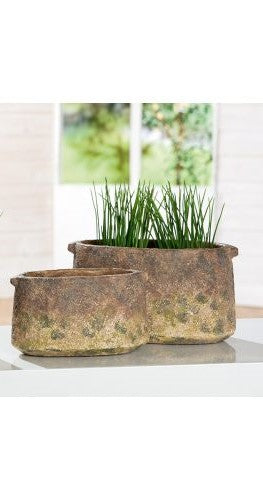 Übertopf oval H: 12cm, B: 20cm, L: 10cm