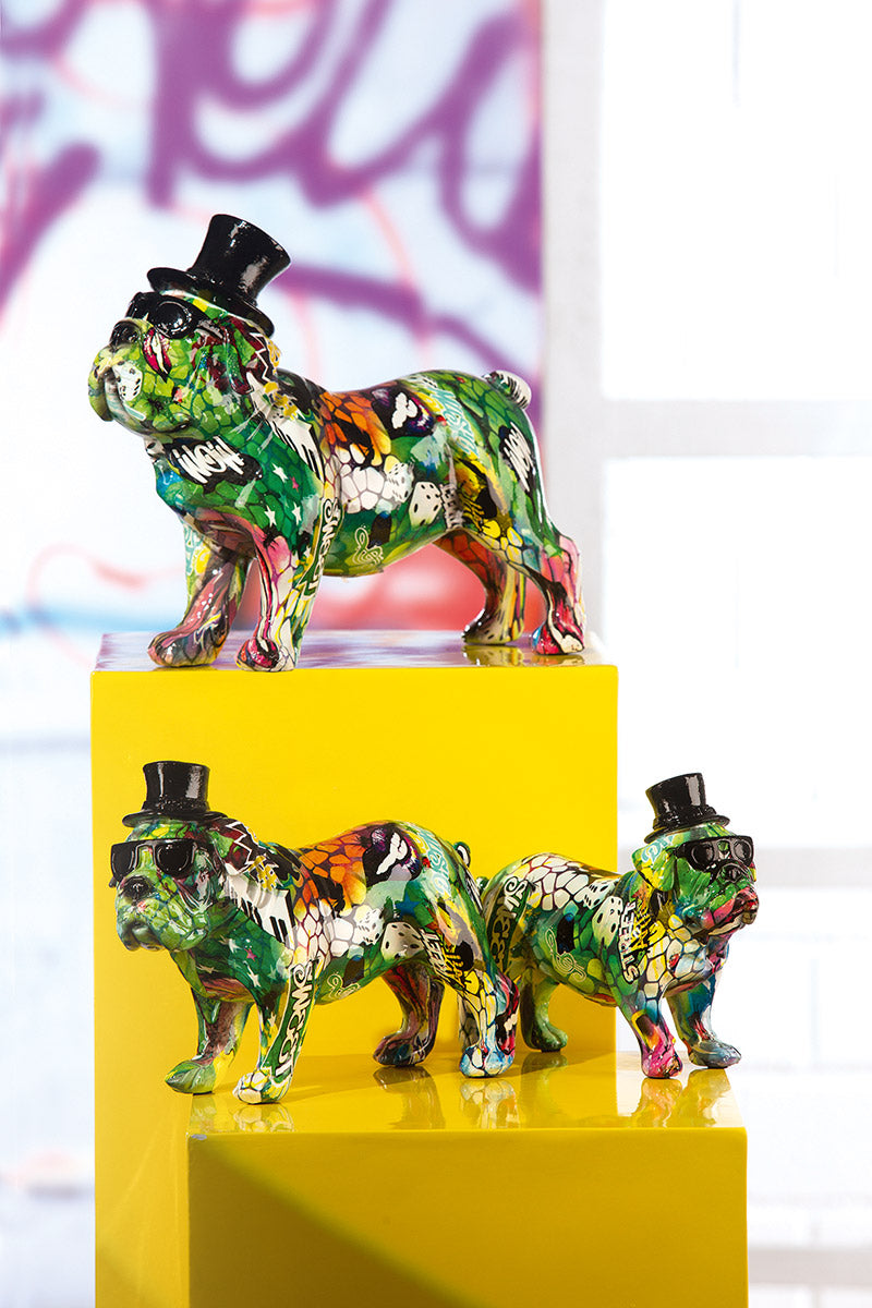 Figur Bulldogge „Street Art“ H:24cm