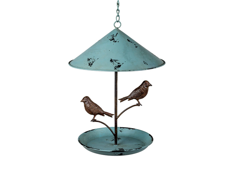 formano Vogeltränke zum Hängen – Metall in Antik-Optik, Ø 26 cm, inkl. Kette 90 cm