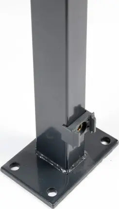 Zaunpfosten comfort (60 x 40 mm) – mit angeschweißter Bodenplatte