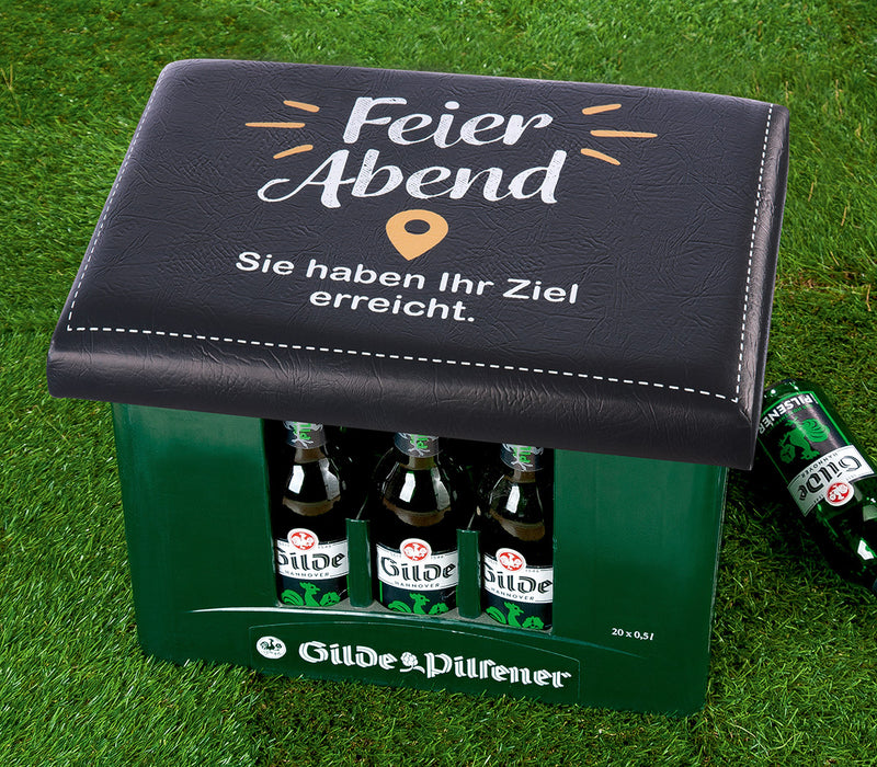 Sitz-Polster mit Spruch "Feierabend"