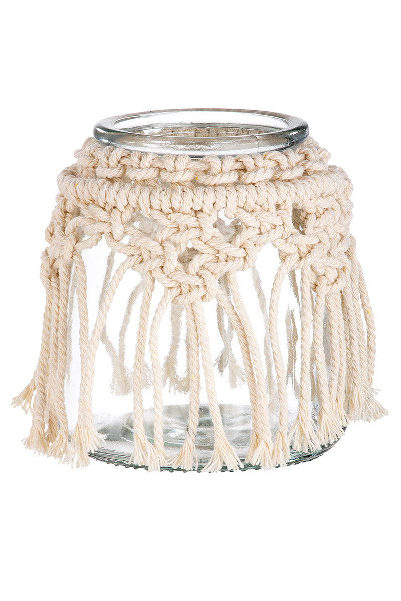 Windlicht "Makramee"  Ø 12cm
