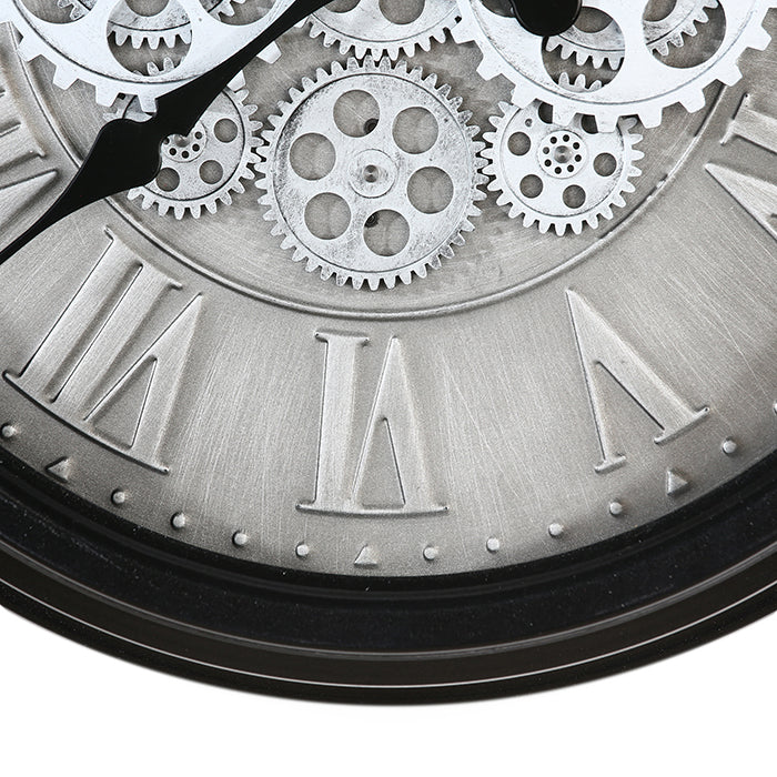 Wanduhr "Factona" mit beweglichen Zahnräder Ø 53cm