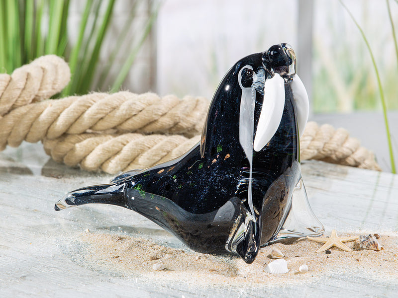 Glasfigur "Walross"  H: 16,5cm