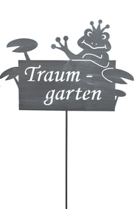 Gartenstecker mit Spruch "Traumgarten"