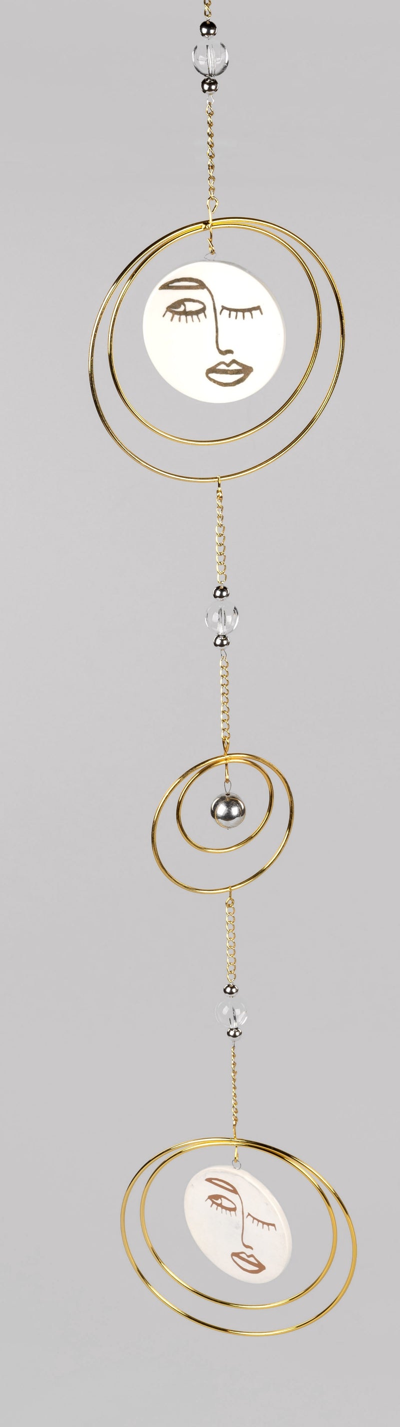 Hänge-Girlande "Gesicht" Ø 15cm, H: 80cm