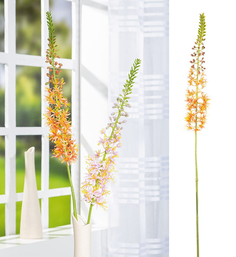Gilde Stielblume Steppenkerze H 108cm Orange – Kunstblume aus Kunststoff