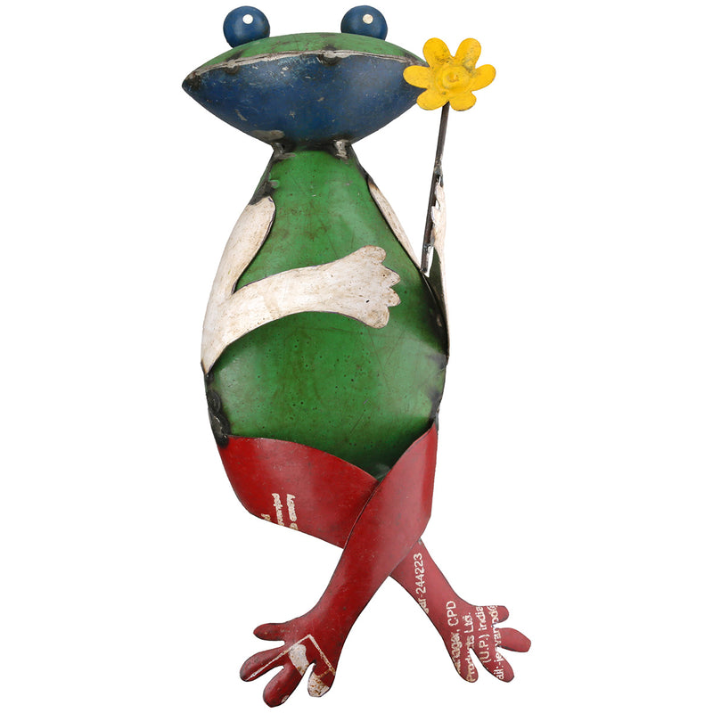 Kantensitzerfigur Frosch „Frühlingsmorgen“ 2er Set