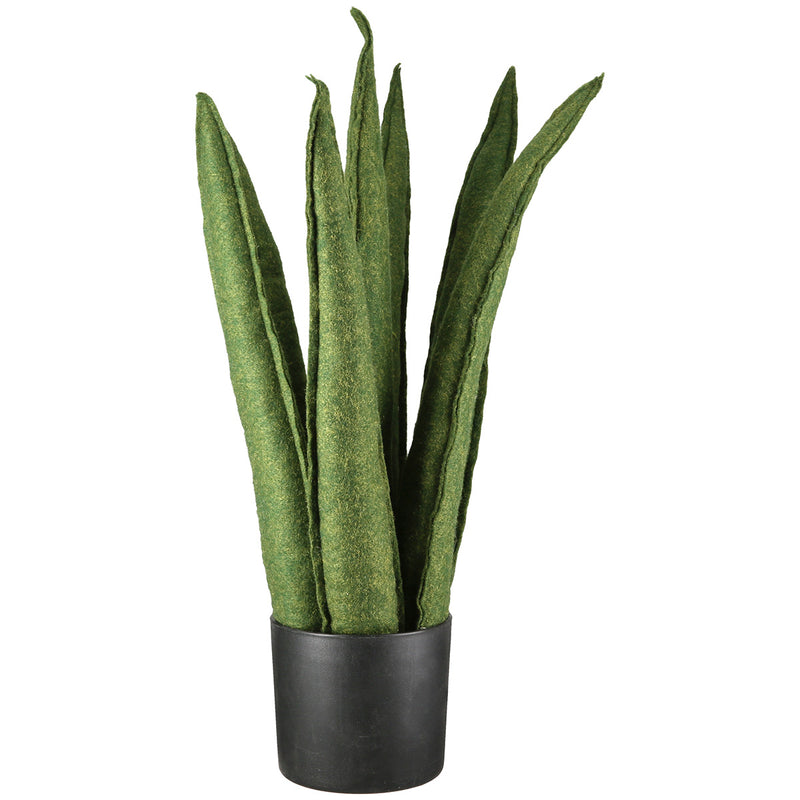 Gilde Getopfte Pflanze Sansevieria „Fetro” H 60cm – Kunstpflanze Grün