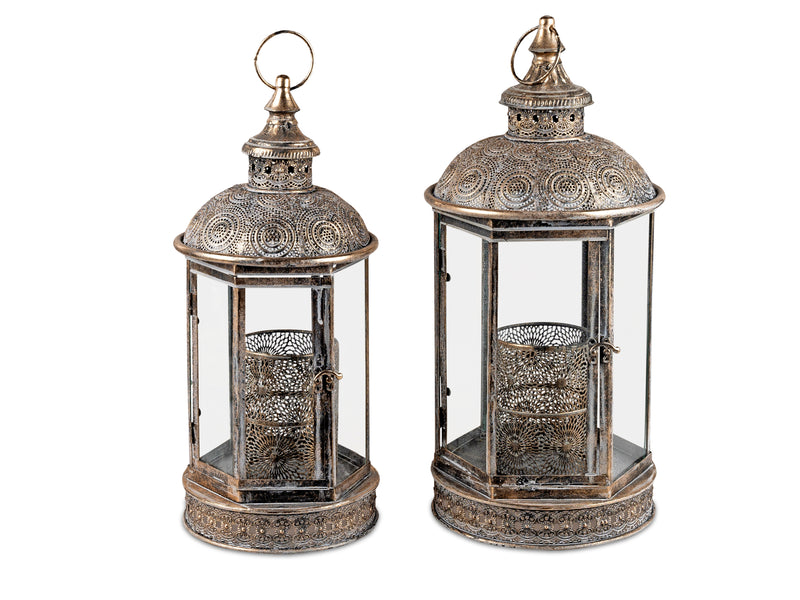 Laterne aus Metall H: 54cm,