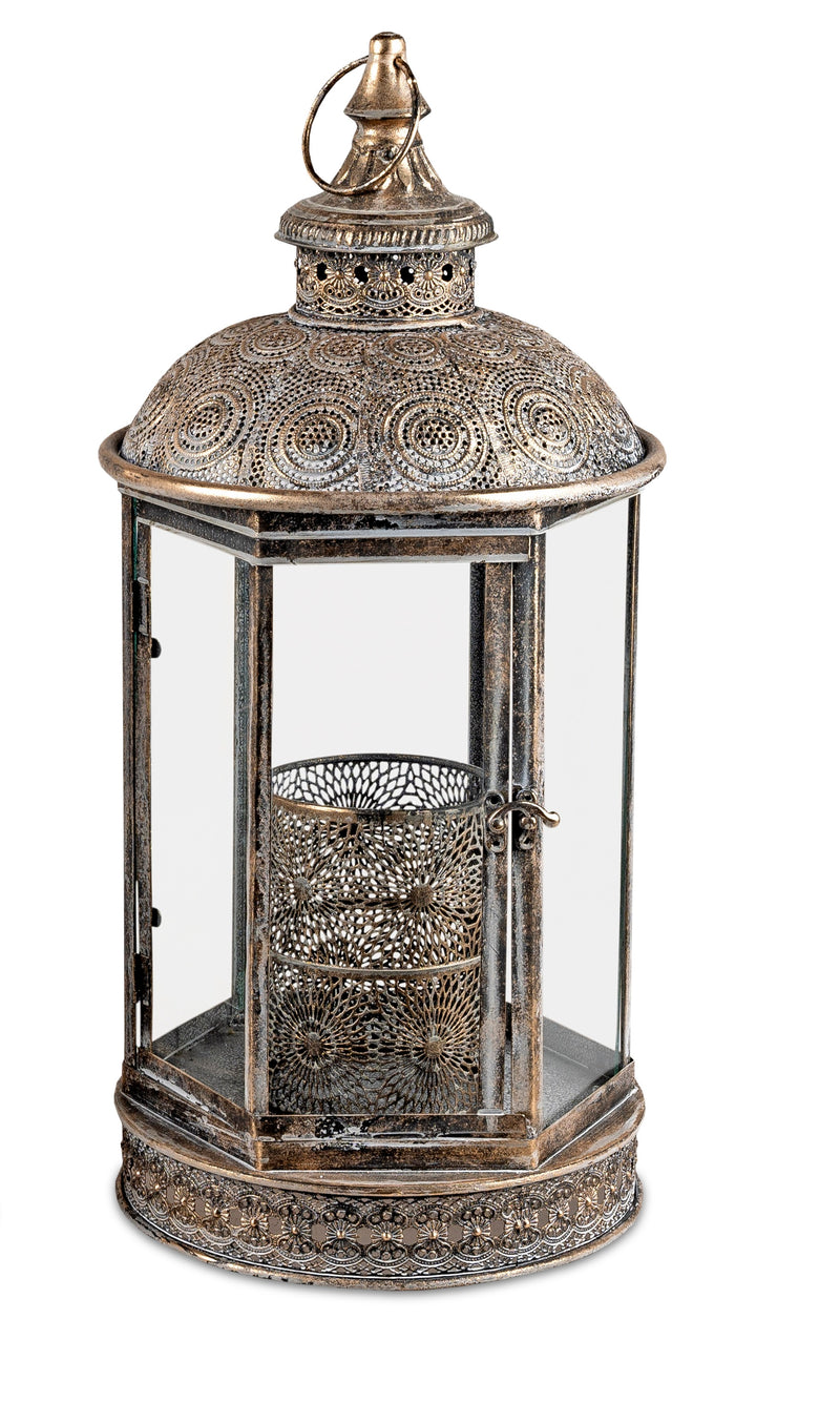 Laterne aus Metall H: 54cm,