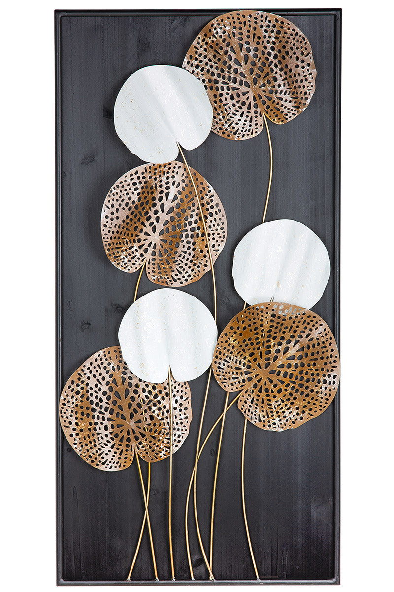 Metall Wandrelief Wandbild   "Aqualilum" 99 x 49,5cm