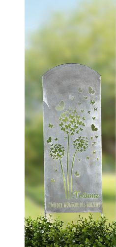 Gartenstecker mit Spruch "Traumblume" 35 x 90cm