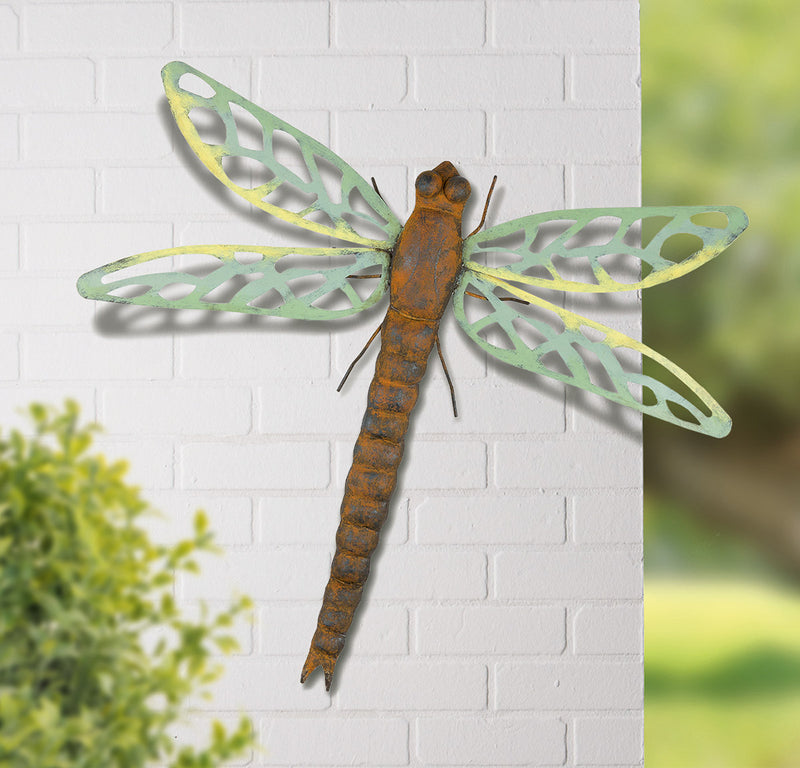Metall Libelle 58 x 72 cm für Wandmontage