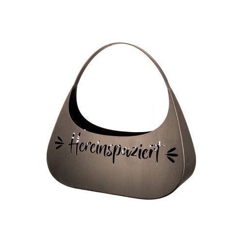 Übertopf Handtasche, "Hereinspaziert"