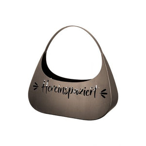 Übertopf Handtasche, "Hereinspaziert"