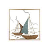Wandrelief "Segelboote" 50 x 50 cm