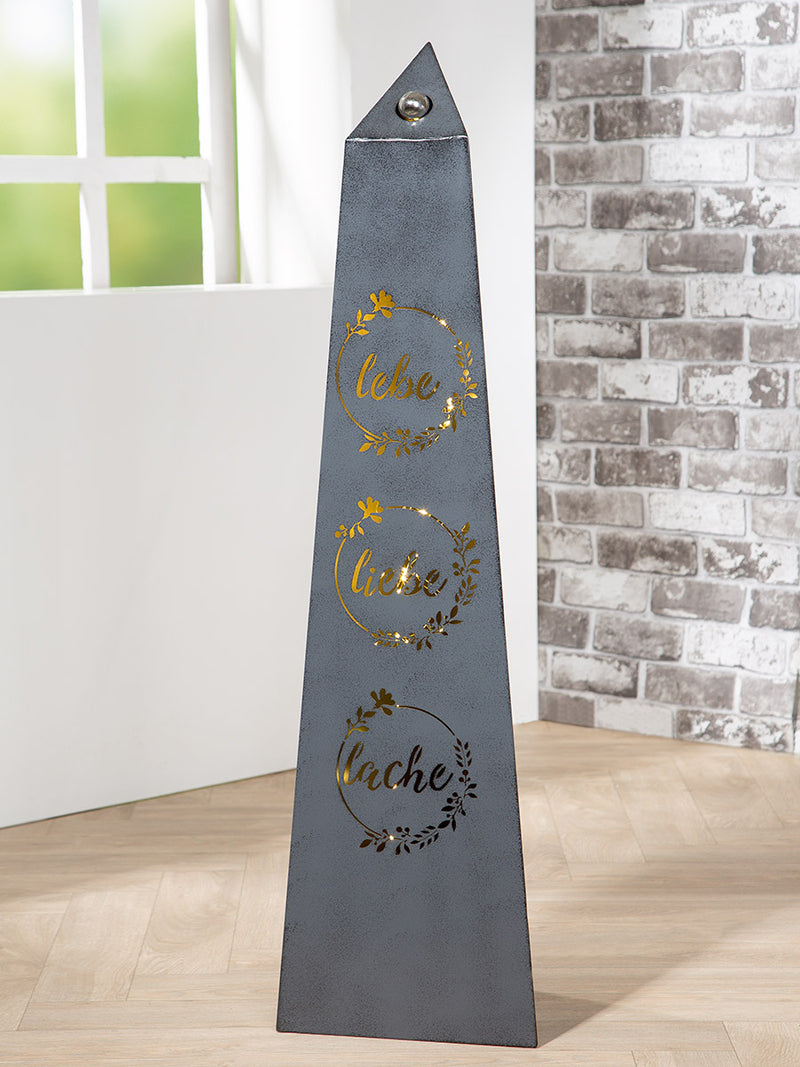 Deko-Objekt "Lebe, Liebe Lache" H: 100cm