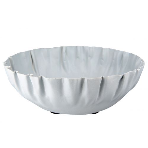 Gilde Metall Deko-Schale Ø 15 cm – Rund, Hellblau, moderne Tischdekoration