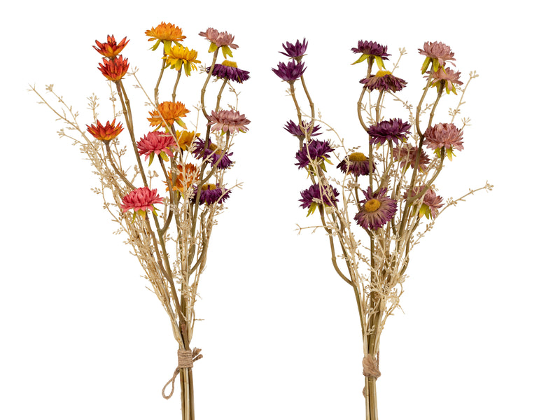 Strohblumen Strauß 2er Set H: 52cm