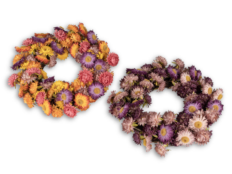 Blütenkranz Ø 32cm Strohblumen 2er Set