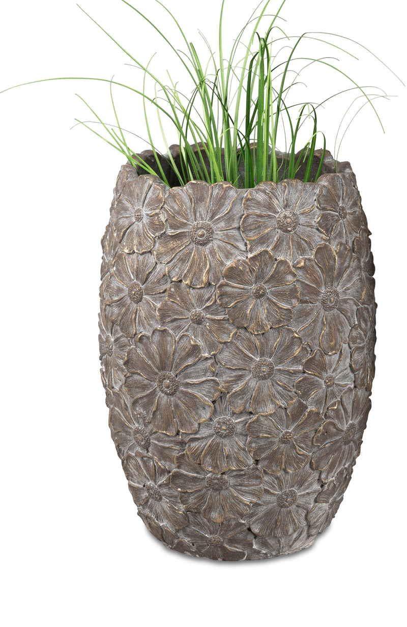 Vase Höhe H: 28cm Gold-gewischt