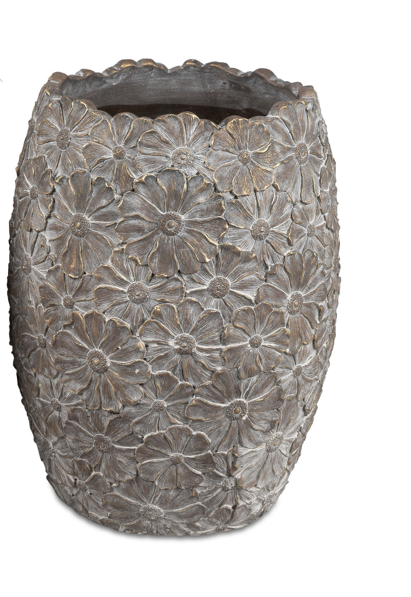 Vase Ø 25, H: 34cm gold-gewischt