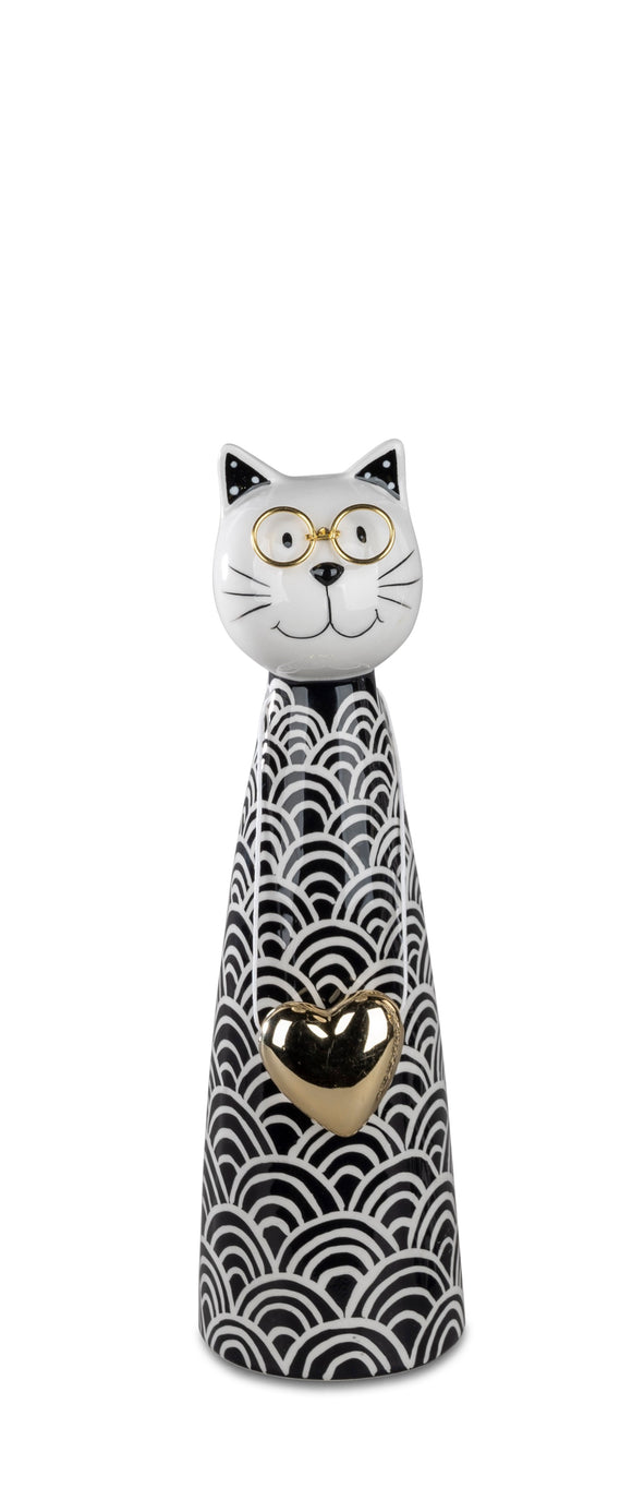 Katze mit Herz H: 25cm