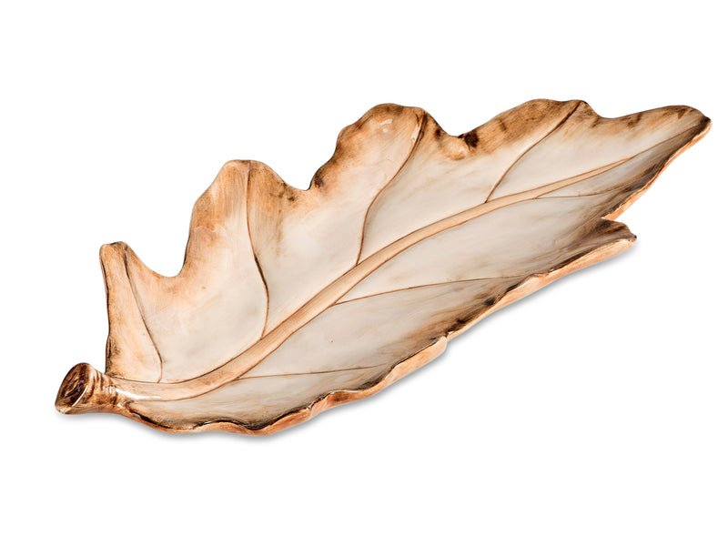 Deko-Platte "Blatt" 30 x 15cm