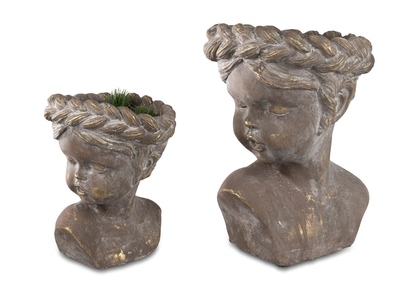 Pflanzgefäß - Büste  Engel 22 x 32cm