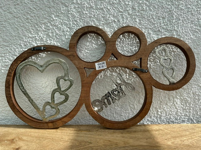 Wandrelief "HOME mot Herz " 55 x 30 cm